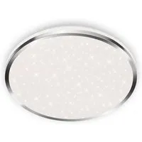 Briloner Leuchten LED Deckenleuchte mit Sternendekor - Moderne Badlampe mit IP44 Schutz gegen Spritzwasser, energiesparend mit 18 Watt und 1.800 Lumen für helles, neutrales Licht – ideal für Badezimmer.