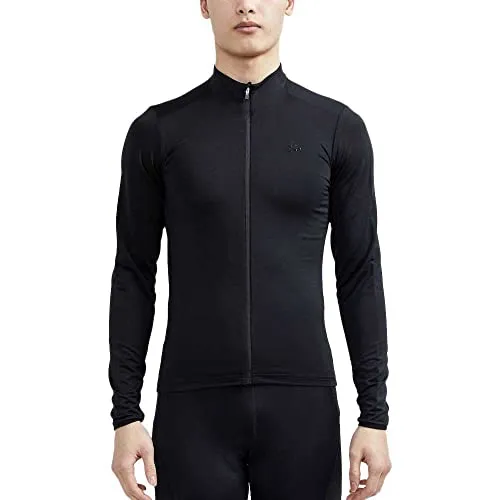 Craft CORE Bike Essence LS Jersey M - Langarm Velotrikot für Komfort und Wärme - Gesamtsortiment: Langarm Bike Jersey aus elastischem Material mit aufgerauhter Innenseite für optimale Wärme und durchgehendem Reißverschluss.