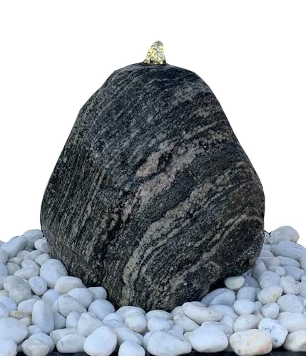 Dehner Gartenbrunnen River Rock mit LED Beleuchtung