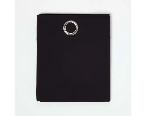Homescapes Gardine Gardinen unifarben schwarz 2er Set 137 x 117 cm