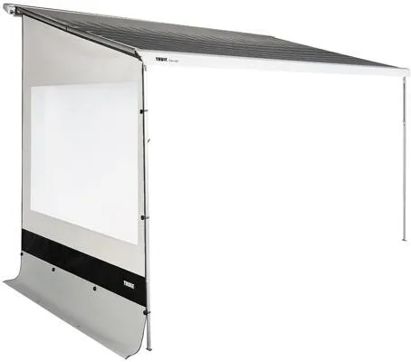 THULE Rain Blocker Side G2 für OMNISTOR 1200 - Markisen-Seitenwand mit Fenster, idealer Schutz gegen Regen und Wind, passend für THULE OMNISTOR 1200, einfach zu installieren mit Aluminium-Spannstange.