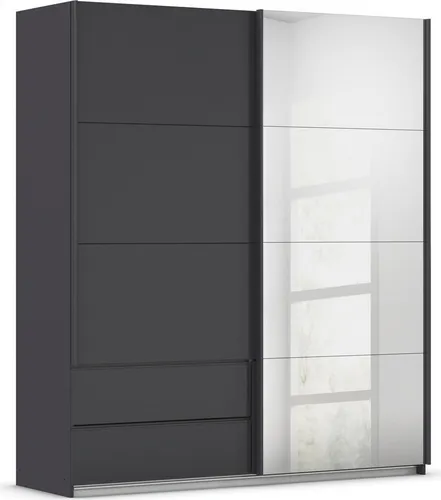 Schwebetürenschrank RAUCH Elara mit Spiegel, grau