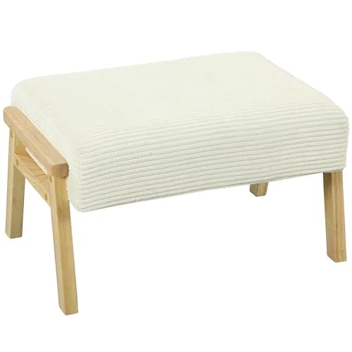 HOMCOM Sitzhocker mit weichem Sitzkissen - Stilvoller Hocker aus Kordsamt mit ergonomischer Höhe für optimalen Komfort. Die stabilen Gummiholzbeine tragen bis zu 120 kg und schützen Böden vor Kratzern. Ideal für Schlafzimmer oder Wohnzimmer.