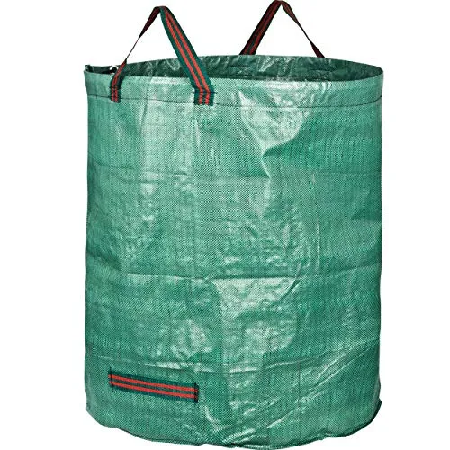 GardenMate 1X 272l Gartensack Laubsack Gartenabfallsack stabil - Gartensäcke für Gartenabfälle - Laubsäcke Rasenschnitt - Grünschnittsäcke faltbar, groß, robust aus Polypropylen-Gewebe 150GSM