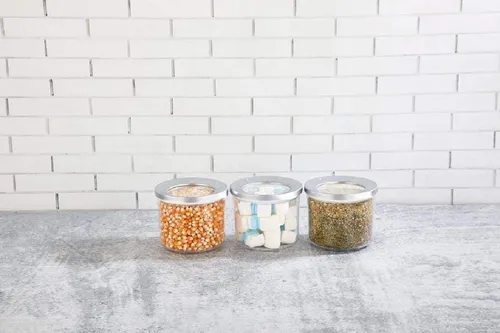 Vip Ahmet Vorratsdose Vorratsbehälter 3tlg Set 400ml 700ml 1250ml 1750ml Rund mit Deckel, (3-tlg)