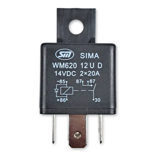 12V KFZ Mini Relais 2x20A Doppelschließer Diode 5-polig Auto Industrie PKW LKW