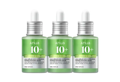 Anua 10% Azelaic Acid Hyaluron Gesichtsserum 30ml - Das Anua 10% Azelaic Acid Hyaluron Gesichtsserum beruhigt empfindliche Haut und spendet intensive Feuchtigkeit. Ideal zur Unterstützung der täglichen Hautpflege bei Rötungen und Irritationen.