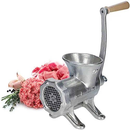 KADAX Fleischwolf aus Eisenguss, Vintage manuelle Fleischmaschine (Größe 12)
