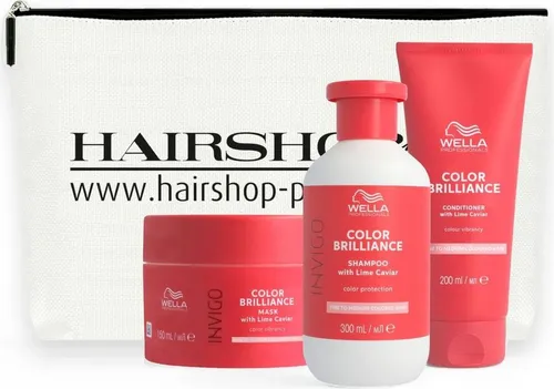 Wella Professionals Invigo Color Brilliance Geschenkset - Haarpflege Set für Damen mit Farbschutz, ideal für lebendige Farben und geschmeidiges Haar. Enthält Shampoo, Conditioner und Öl – perfekt als Geschenk!