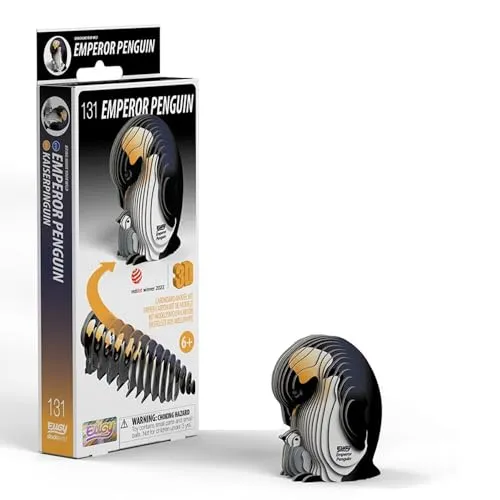 EUGY 131 Kaiserpinguin, umweltfreundliches 3D-Papierpuzzle