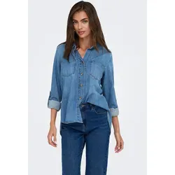 ONLY Female Jeanshemd ONLYASMIN - Damen Jeanshemd, normal geschnitten aus 100% Baumwolle, ideal für lässige Looks und hohen Tragekomfort.