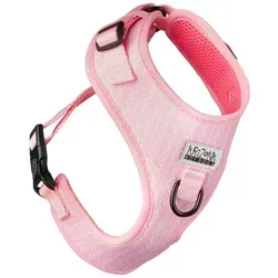 ARIZONA HOT DOGS Hunde-Geschirr Marshmallow M Rosa - Hochwertiges Hundegeschirr für kleine bis mittelgroße Hunde, bietet optimalen Komfort und Sicherheit beim Autofahren.