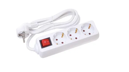 3er-Steckerleiste mit Schalter IP20 nur trockene Innenräume mit Kindersicherung