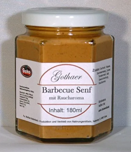 Original Gothaer Barbecue-Senf im Sechseckglas a´180ml