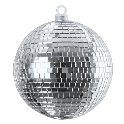 LightmaXX Profi Spiegelkugel, 10 cm Mirrorball, mit 10x10mm Reflektoren