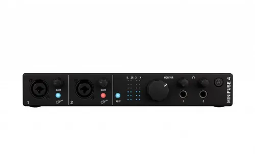 Arturia MiniFuse 4 Black - 4in/4out Audio & MIDI Interface - Audio-Interfaces mit 4 Eingängen und Ausgängen, ideal für kristallklare Aufnahmen und kreative Software zur Verfeinerung Ihrer Musikprojekte.