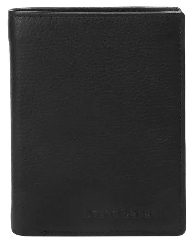 Bruno Banani Geldbörse Herren, Damen 020423 schwarz - Elegante Leder Geldbörse im Slim Fold Design, ideal für Ordnung mit 7 Kartenfächern und herausnehmbarem Kartenetui. Hochwertiges 100% Rindleder und praktische Fächer für Bargeld und Münzen.