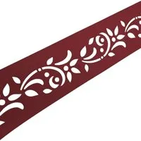 zaunzu Sichtschutz PREMIUM Dekor Floral1 Sichtschutz Bordeauxrot 2,55m