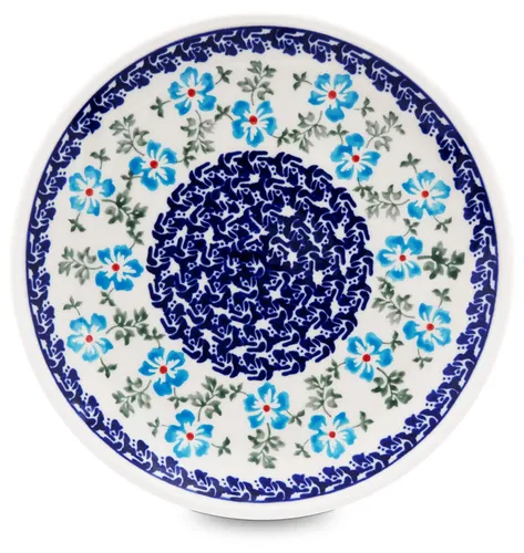 Bunzlauer Keramik Teller Ø19,5 cm flacher Frühstücksteller Essteller Dekor 962