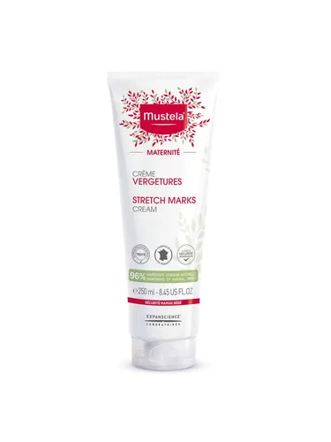 Mustela Maternité Körpercreme gegen Striae 250 ml - Tagescremes, speziell für Schwangere und Stillende, reduziert Dehnungsstreifen und verbessert die Hautelastizität für eine strahlende, gesunde Haut.