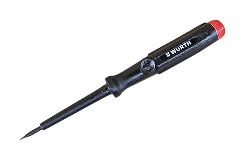 WÜRTH einpoliger Spannungsprüfer Phasenprüfer Schraubendreher VDE 150-250V - Messgerät für Elektrik, sicherer Phasenprüfer mit VDE-Zulassung für präzise Spannungsmessungen von 150-250V
