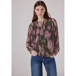 STREET ONE STUDIO Langarmbluse rosa mit Knopfleiste - Bluse in Größe 44, aus pflegeleichtem 100% Polyester, ideal für den casual Look und perfekt für jeden Anlass.