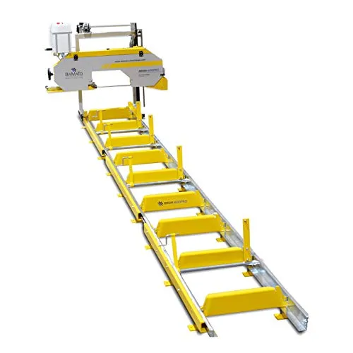 BAMATO Blockbandsäge BBSW-600PRO - Sägen - Präzise Blockbandsäge mit 6,9m Rollbahn, kraftvollem Elektromotor und elektrischer Höhenverstellung für effizientes Arbeiten mit verschiedenen Holzarten.