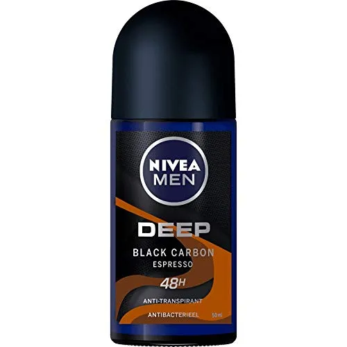 NIVEA Men Deo Roll-on - Deep Black Carbon Espresso - 6er Pack (6 x 50ml)