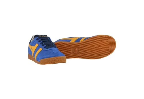 Gola Elan 2025 Damen Sneaker - Saphirblau/Sonnengelb/Navyblau - Sneaker im Heritage-Stil mit Old-School-Gummisohle und auffälligen Farbkombinationen, ideal für sportliche Aktivitäten und den Alltag.