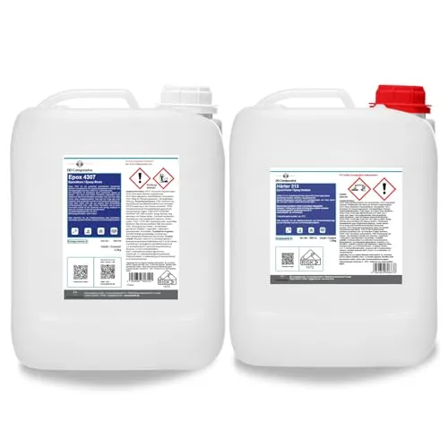 DD Composite Epoxidharz 4307 mit Härter 313 Transparent Universal-System Beschichtungen Laminierharz Deko Kunst Handwerk Reparatur Kunstharz Resin, Epoxidharz Menge:3.75kg
