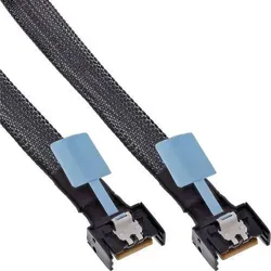 InLine® MCIO Kabel 0,5m, x4 Stecker zu x4 Stecker - Sonstige Komponenten mit Highspeed-Datenübertragung bis zu 24 Gb/s pro Lane, perfekt für PCIe Gen5-Anwendungen und maximale Bandbreite.