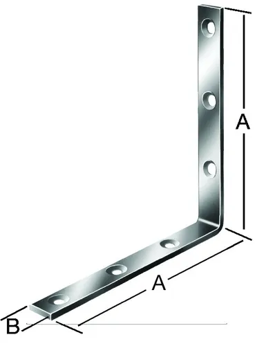 Winkel VORMANN AUGUST stark 000182 - verzinkt - Robuster Winkel mit versenkten Schraublöchern für eine einfache Montage. Ideal für vielfältige Halterungsanwendungen in der Konstruktion.