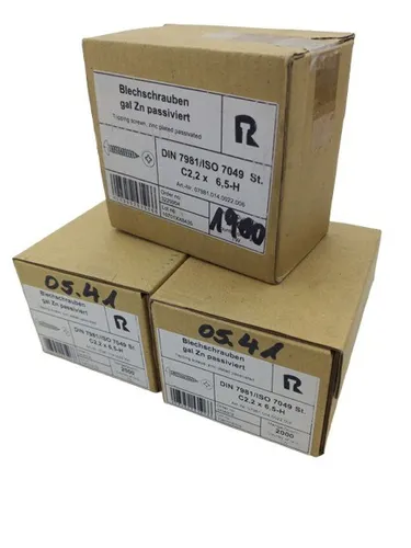 1900x Reyher 07981.014.0022.006 DIN 7981 C2 2×6,5-H Blechschraube verzinkt