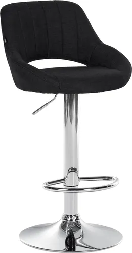 Deluke Barhocker Schwarz, 46.5x85x48 cm, Höhenverstellbar
