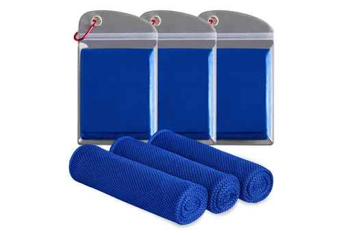 Blumtal Sporthandtuch mit Kühlfunktion aus Mikrofaser, 100x30 cm, (3-St), kühlend