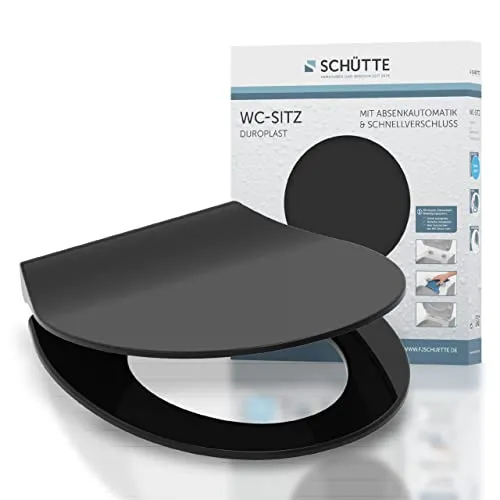 Produktbild SCHÜTTE SLIM BLACK WC-Sitz, Duroplast mit Absenkautomatik