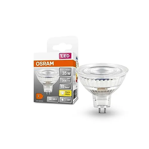 OSRAM LED SPOT MR16 GL 35 - Energiesparlampe mit GU5.3 Sockel - Energiesparlampe mit warmweißem Licht und 396lm; lange Lebensdauer von bis zu 15.000 Stunden, ideal für Wohnräume und Gastronomie.