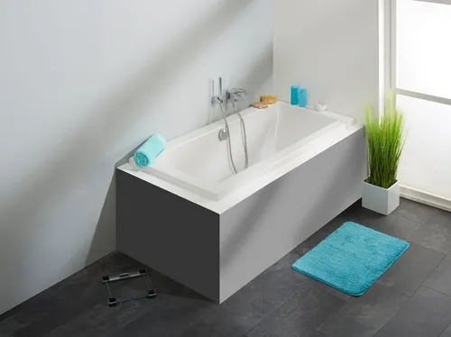 OTTOFOND Badewanne Cubic Komplett-Set 4-tlg. mit Wannenträger - Elegante Badewanne »Cubic« von Ottofond in hochwertiger Sanitäracryl-Qualität. In verschiedenen Größen erhältlich, mit stabiler Formgebung und gutem Wärmeschutz. Inklusive passendem Wannenträger und Ablaufgarnitur.