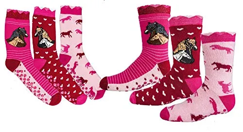 TippTexx 24 Kinder Stoppersocken, 6 Paar ABS Socken für Mädchen und Jungen (Gr. 31-34) - Rutschfeste ABS Socken mit Noppensohle für sicheren Halt auf glatten Böden – perfekt für Spiel und Spaß zu Hause. Komfortbund sorgt für ein angenehmes Tragegefühl. Geprüfte Qualität ohne schädliche Farben.
