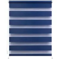 LICHTBLICK ORIGINAL Doppelrollo Duo Rollo Klemmfix, blau - Doppelrollo in elegantem Blau, ohne Bohren montierbar, bietet optimalen Sichtschutz und Lichtdurchlässigkeit – ideal für Fenster und Türen.