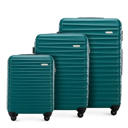 WITTCHEN Reisekoffer 3er Koffer-Set - Gepäck-Set mit Hartschale aus ABS, ideal für jede Reisegröße und mit 4 Spinner-Rollen für müheloses Manövrieren. Perfekt für Familien und Vielreisende!
