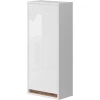 Vicco Hängeschrank Detmold, Weiß Hochglanz/Goldkraft Eiche