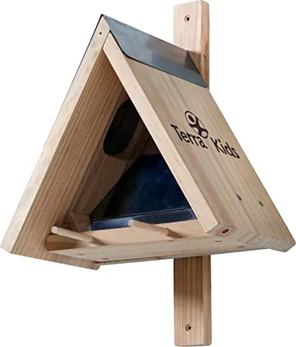 HABA Terra Kids Futterhaus-Bausatz - Experimentierkästen für Kinder, inklusive Anleitung für einfachen Aufbau und wetterfestem Design, ideal für die Vogelbeobachtung im Freien.