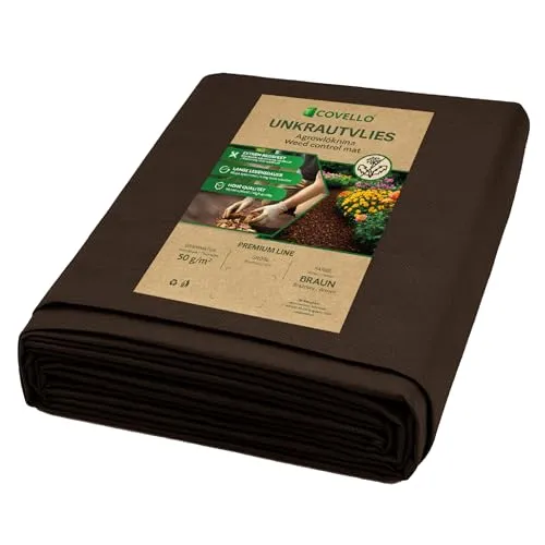 Covello Unkrautvlies 50g/m² in braun von Covello