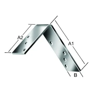 VORMANN Balkenwinkel 240x160x50x5mm - Verzinkter Stahl - Balkenwinkel für stabile Holzverbindungen, mit versenkten Schraublöchern und blauer Verzinkung für zusätzlichen Rostschutz.