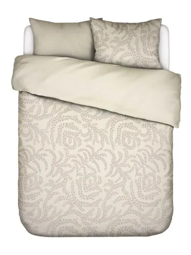 Essenza Bettwäsche Eleria, 3-teilig, Baumwolle mit Blättermuster - Moderne 3-teilige Bettwäsche aus 100% Baumwolle mit stilvollem Blättermuster in Oatmeal. Für ein elegantes Schlafzimmer-Ambiente und hohen Schlafkomfort.