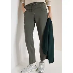 Cecil Washed-Look Hose sea Weed Khaki L in grün von CECIL