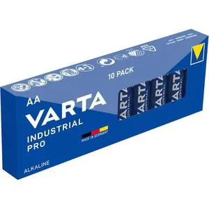 Varta Industrial Alkaline Batterien AA LR6 - 10 Stück, 2950mAh für hohe Stromanforderungen, ideal für professionelle Audio- und HiFi-Geräte