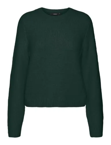 VERO MODA VMNOVAH LS O-NECK PULLOVER GA NOOS - Modischer Damen-Strickpullover in Pine Grove. Elastische Qualität für Bewegungsfreiheit und Wärme, taillenbedeckender Schnitt und langärmlig, ideal für jede Gelegenheit.