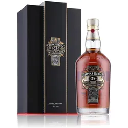 Chivas Regal 25 Years Old Blended Scotch Whisky - Premium Whisky aus der Speyside - Whisky, der mit 25 Jahren Fassreifung eine einzigartige Kombination aus Orangen, Nüssen und Schokolade bietet. Ideal für Kenner und als Geschenk in dekorativer Box.